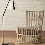 Торшер с черным каркасом и белым тканевым абажуром в форме конуса Stylish Solution варинант исполнения - 4 | Loft Concept в Новосибирске