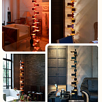 Торшер с каркасом из множества полок Links варинант исполнения - 3 | Loft Concept в Новосибирске