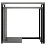 Комплект из 2-х приставных столов серого цвета из дерева ZIGOSH RETRO GREY варинант исполнения - 1 | Loft Concept в Новосибирске