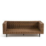 Трехместный садовый диван из плетеного пластика Matteo варинант исполнения - 8 | Loft Concept в Новосибирске