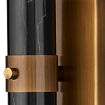 Бра цилиндрической формы чёрного цвета с 2-мя плафонами Marble Glow варинант исполнения - 4 | Loft Concept в Новосибирске