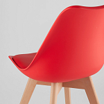 Стул с основой из пластика и мягким сиденьем Arvika Red варинант исполнения - 6 | Loft Concept в Новосибирске