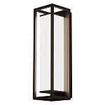 Уличный настенный светильник прямоугольный с чёрной рамкой Geometric Glow варинант исполнения - 1 | Loft Concept в Новосибирске