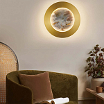 Бра в форме диска цвета латунь Brass Borders варинант исполнения - 4 | Loft Concept в Новосибирске