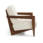 Кресло с обивкой из белого букле Armchair White Boucle варинант исполнения - 1 | Loft Concept в Новосибирске