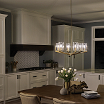 Люстра с 6-ю прозрачными цилиндрическими плафонами Kichler варинант исполнения - 8 | Loft Concept в Новосибирске