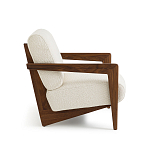 Кресло Avalon White Boucle из массива ореха варинант исполнения - 3 | Loft Concept в Новосибирске