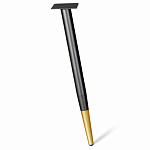 Стол обеденный с коричневой прямоугольной столешницей из керамики на четырех металлических ножках Brown Ceramics варинант исполнения - 3 | Loft Concept в Новосибирске