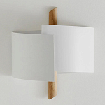 Бра из металла и дерева Ruell White Metal Wooden Wall Lamp варинант исполнения - 2 | Loft Concept в Новосибирске