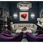 Диван трехместный велюровый серый Island of Comfort варинант исполнения - 5 | Loft Concept в Новосибирске