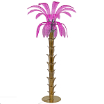 Торшер Glass Decorated Palm Floor Lamp Pink Листья Пальмы  варинант исполнения - 3 | Loft Concept в Новосибирске