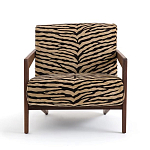 Кресло с обивкой из шенилла с тигровым принтом Tiger Chair варинант исполнения - 1 | Loft Concept в Новосибирске