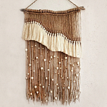 Дизайнерское Панно Дюна Макраме из нитей и бусин Wall Panel Dune варинант исполнения - 2 | Loft Concept в Новосибирске