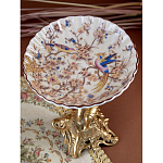 Чаша с цветочным орнаментом на ножке в виде бронзового ангела Eden Garden варинант исполнения - 7 | Loft Concept в Новосибирске