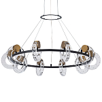 Кольцевая люстра с круглыми стеклянными плафонами в виде колец Olympe Glass Chandelier варинант исполнения - 1 | Loft Concept в Новосибирске