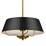 Подвесной светильник с конусовидным металлическим абажуром черного цвета Kichler варинант исполнения - 1 | Loft Concept в Новосибирске