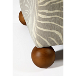 Банкетка Wakonda Gray Zebra с деревянными шариками  варинант исполнения - 5 | Loft Concept в Новосибирске