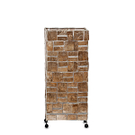 Торшер из перламутра на металлическом каркасе Indonesian Tower 2 варинант исполнения - 2 | Loft Concept в Новосибирске