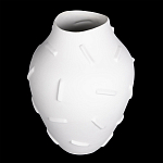 Декоративная ваза белая керамическая с абстрактным объемным декором Molecule Collection варинант исполнения - 3 | Loft Concept в Новосибирске