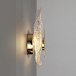 Бра с рельефным волнообразным стеклянным плафоном и вставкой из мрамора Liquid Stone варинант исполнения - 2 | Loft Concept в Новосибирске