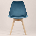 Стул с мягким велюровым сиденьем Arvika Blue варинант исполнения - 3 | Loft Concept в Новосибирске