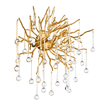 Бра с лучеобразным основанием и подвесками из прозрачного стекла в виде длинных капель Droplet Chandelier варинант исполнения - 3 | Loft Concept в Новосибирске