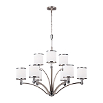 Люстра с белыми стеклянными плафонами в форме цилиндра Feiss варинант исполнения - 6 | Loft Concept в Новосибирске