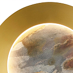 Бра в форме диска цвета латунь Brass Borders варинант исполнения - 3 | Loft Concept в Новосибирске