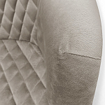 Барный стул со спинкой и мягкой обивкой с ромбами на 4-х деревянных ножках Бежевый Велюр Ava Charm варинант исполнения - 4 | Loft Concept в Новосибирске