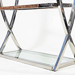 Металлический стеллаж со стеклянными полками Molecule варинант исполнения - 3 | Loft Concept в Новосибирске