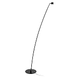 Торшер с изогнутой черной металлической стойкой и цилиндрическим плафоном Davide Groppi варинант исполнения - 1 | Loft Concept в Новосибирске