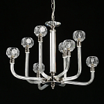 Люстра с 8-ю лампами и гранеными стеклянными плафонами Prism Gala варинант исполнения - 4 | Loft Concept в Новосибирске