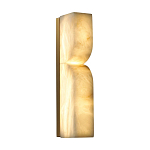 Бра с изогнутым плафоном из белого алебастра на прямоугольном основании Cryptocrystalline Stone варинант исполнения - 3 | Loft Concept в Новосибирске