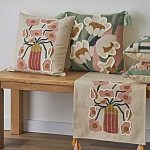 Подушка с цветочным принтом Blooming Elegance Rose варинант исполнения - 7 | Loft Concept в Новосибирске