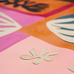 Обои ручная роспись в стиле Арт-деко Jazz Original colourway on painted silk with embroidery варинант исполнения - 5 | Loft Concept в Новосибирске