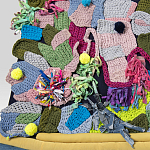 Ковер разноцветный из джинсовой одежды и армейских палаток Upcycling варинант исполнения - 3 | Loft Concept в Новосибирске