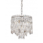 Люстра круглая с хрустальными подвесками на серебряном каркасе Roul Crystal Light варинант исполнения - 11 | Loft Concept в Новосибирске