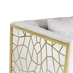 Кресло велюровое серое с фактурным каркасом золотистого цвета Best Traits варинант исполнения - 2 | Loft Concept в Новосибирске