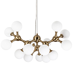 Люстра с плафонами из стеклянных шаров Pearls Suspension Brass Chandelier варинант исполнения - 1 | Loft Concept в Новосибирске