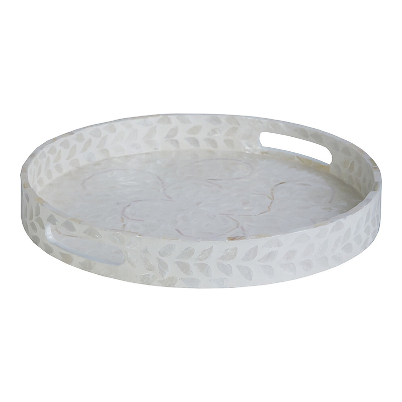 Поднос Esmee Bone Inlay Белый Поднос Esmee Bone Inlay Белый в Новосибирске | Loft Concept