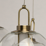 Люстра с 7-ю плафонами из прозрачного стекла в форме шара Orb Cascade  варинант исполнения - 11 | Loft Concept в Новосибирске