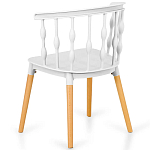 Пластиковый стул на ножках из массива бука Ferret Spiral White варинант исполнения - 6 | Loft Concept в Новосибирске