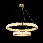 Люстра с 2-мя кольцами из натурального камня с регулируемыми плафонами Durability of Stone варинант исполнения - 5 | Loft Concept в Новосибирске