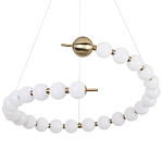 Люстра в виде спирали с сферическими акриловыми плафонами Pearls Suspension Brass Spiral Chandelier варинант исполнения - 1 | Loft Concept в Новосибирске