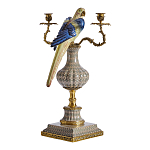 Подсвечникв образе попугая из фарфора с бронзовыми элементами Eden Garden варинант исполнения - 2 | Loft Concept в Новосибирске