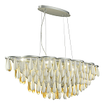 Люстра с подвесками в форме капель на серебристом каркасе Raindrop варинант исполнения - 5 | Loft Concept в Новосибирске