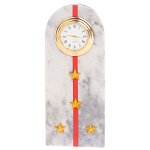 Часы погон МВД подарочные настольные из натурального камня Мрамор Military Clock варинант исполнения - 16 | Loft Concept в Новосибирске