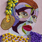 Картина с вышивкой Портрет wall panel People with the yellow ear 4 варинант исполнения - 1 | Loft Concept в Новосибирске