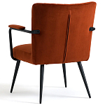 Кресло бархатное с подлокотниками на металлическом каркасе Oriel Retro Armchair варинант исполнения - 4 | Loft Concept в Новосибирске