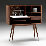 Дизайнерский комод-буфет на высоких ножках с выдвижными ящиками и открытыми полками Joshar варинант исполнения - 3 | Loft Concept в Новосибирске
